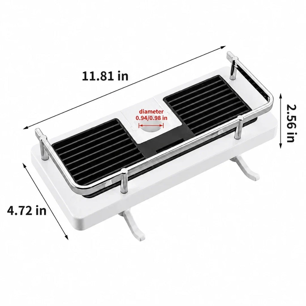 Adjustable No-Drill Tension Shower Shelf