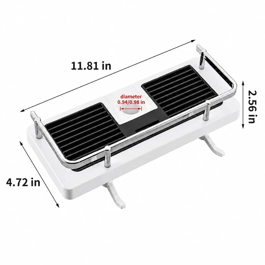 Adjustable No-Drill Tension Shower Shelf