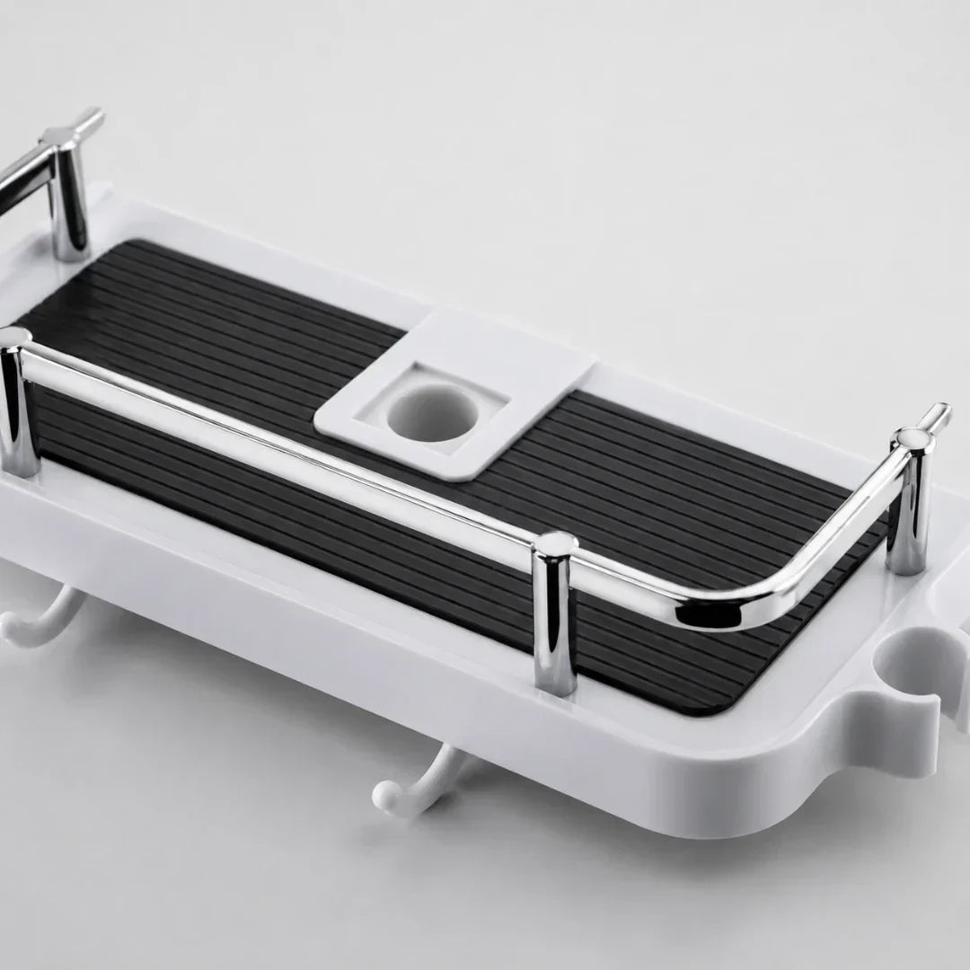 Adjustable No-Drill Tension Shower Shelf