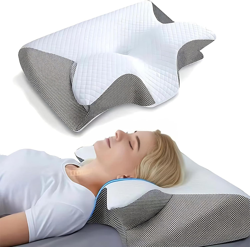 Butterfly-Shaped Contoured Memory Foam Pillow