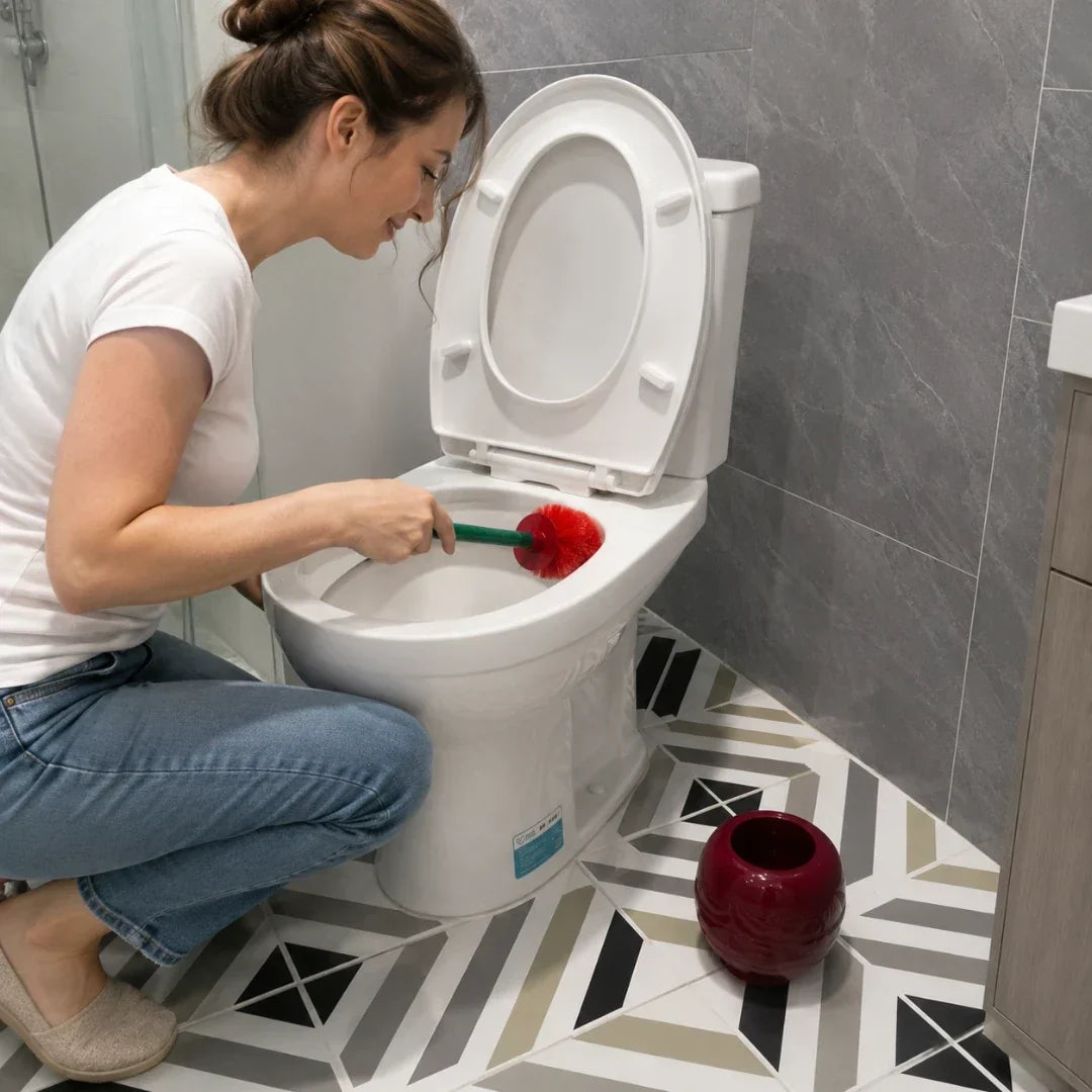 Cherry-Shaped Toilet Brush and Holder in Three Colors