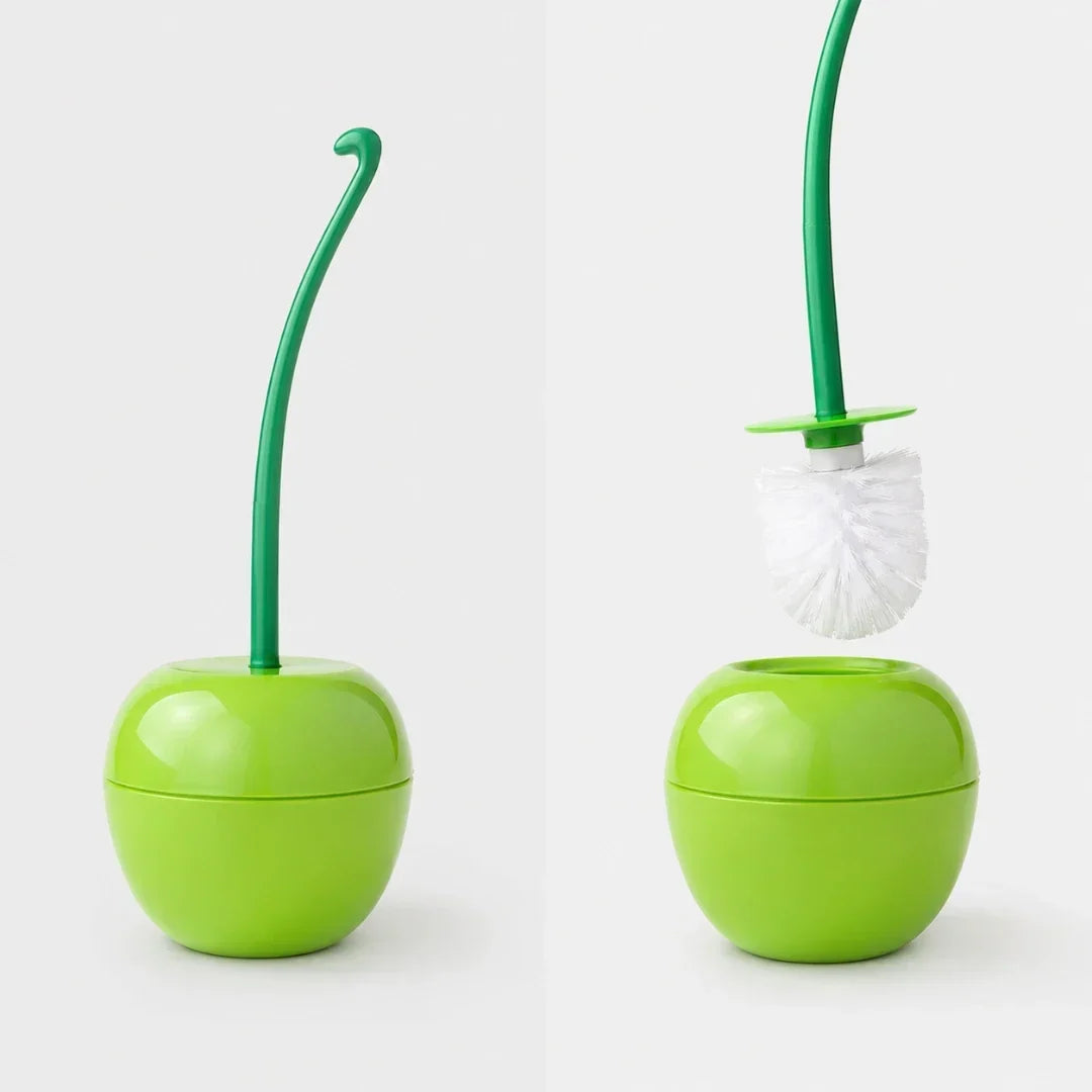 Cherry-Shaped Toilet Brush and Holder in Three Colors