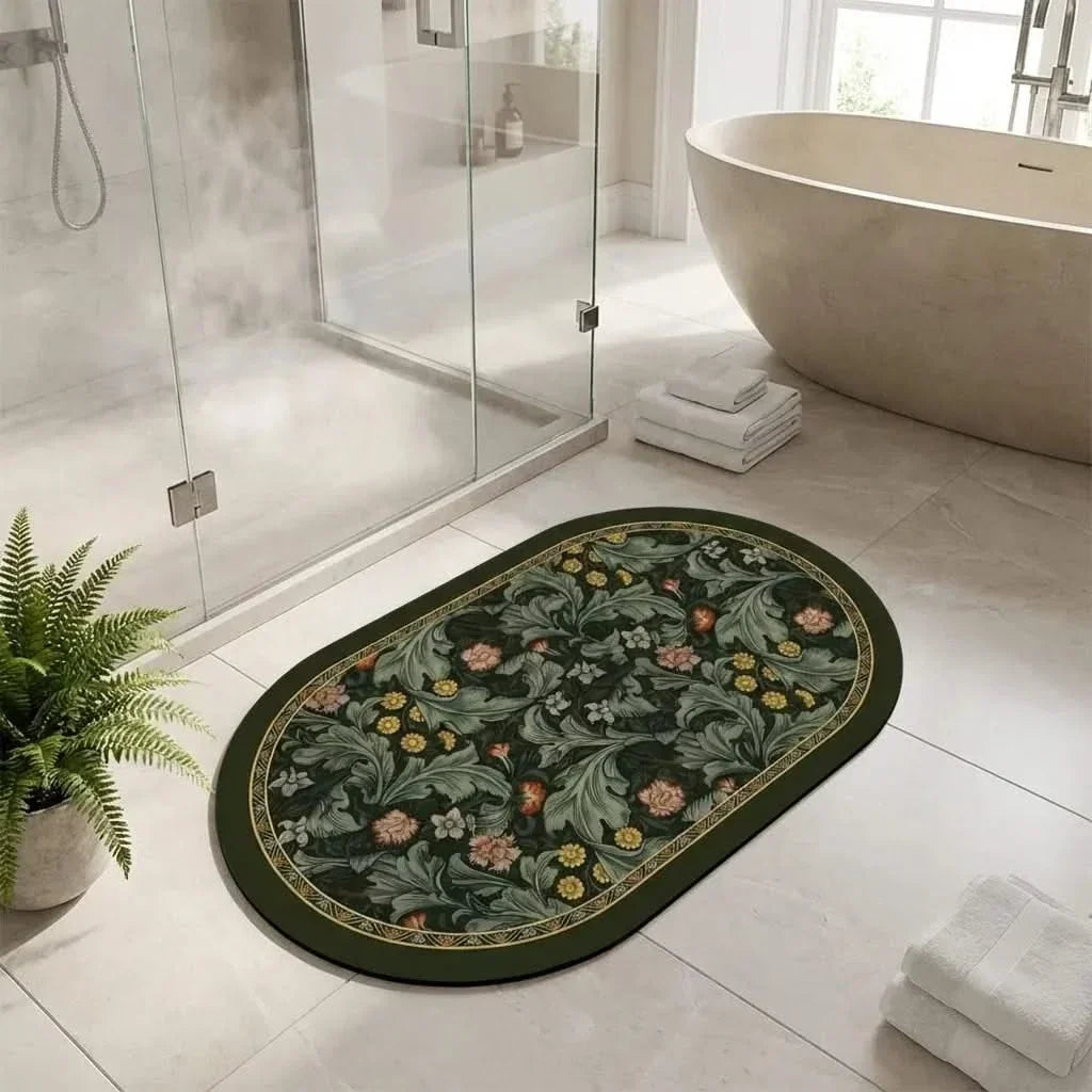 Fast-Drying Diatomite Stone Bath Mat in Two Sizes