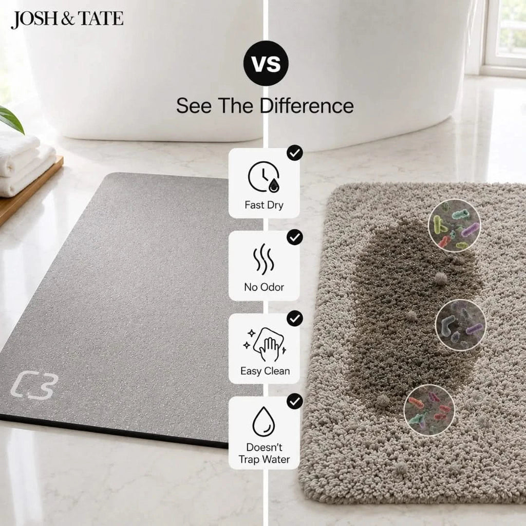 Non-Slip Diatomite Bath Mat in Six Colors