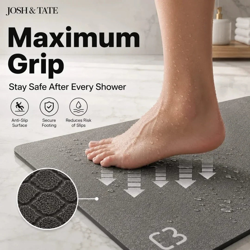 Non-Slip Diatomite Bath Mat in Six Colors