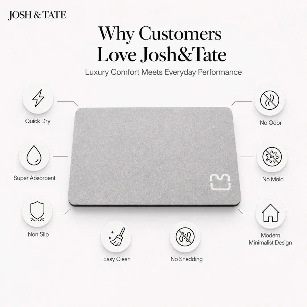 Non-Slip Diatomite Bath Mat in Six Colors