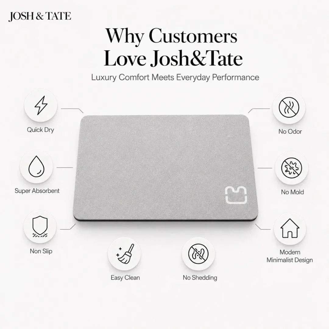 Non-Slip Diatomite Bath Mat in Six Colors