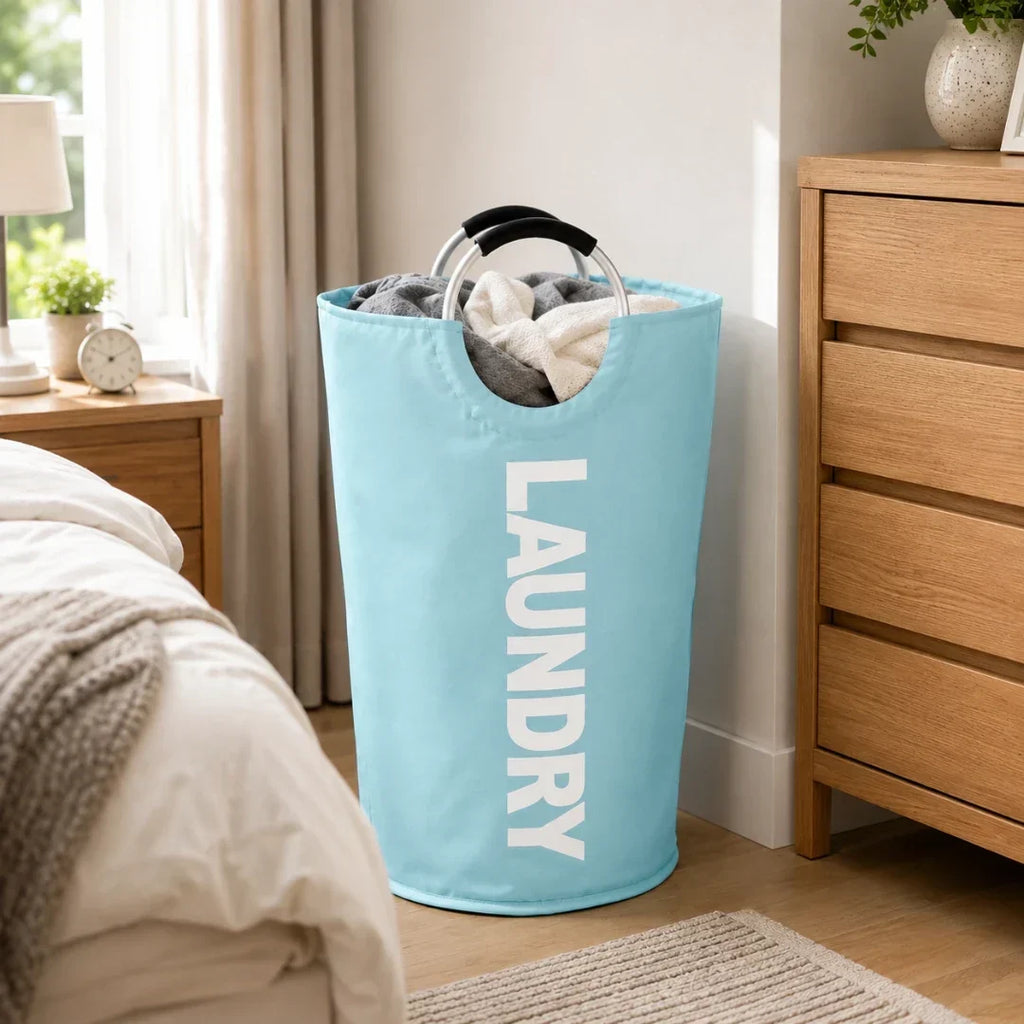 Collapsible Ring-Handle Laundry Bag, 61 × 38 cm