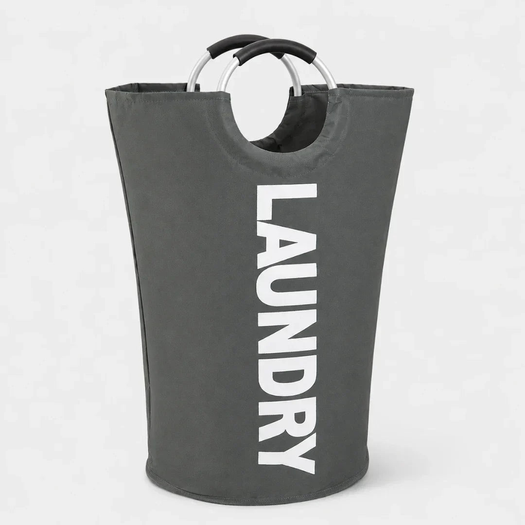 Collapsible Ring-Handle Laundry Bag, 61 × 38 cm