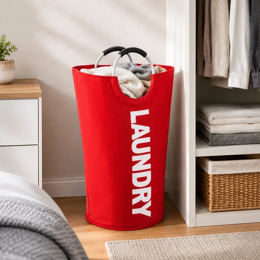 Collapsible Ring-Handle Laundry Bag, 61 × 38 cm