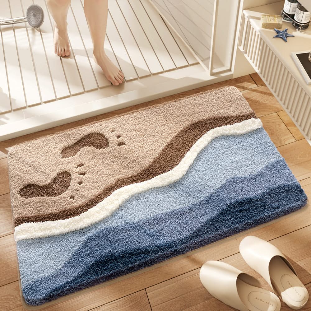 Patterned Plush Bath Mat in Five Designs