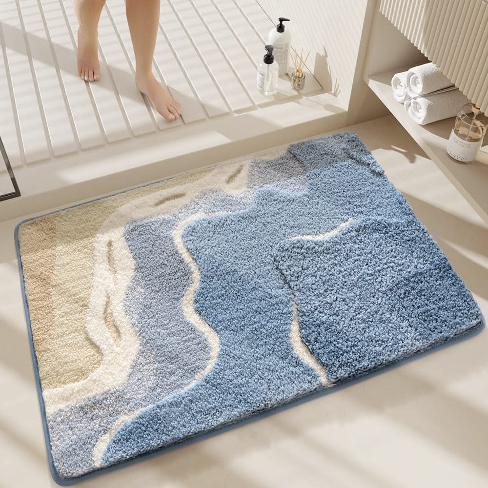 Patterned Plush Bath Mat in Five Designs