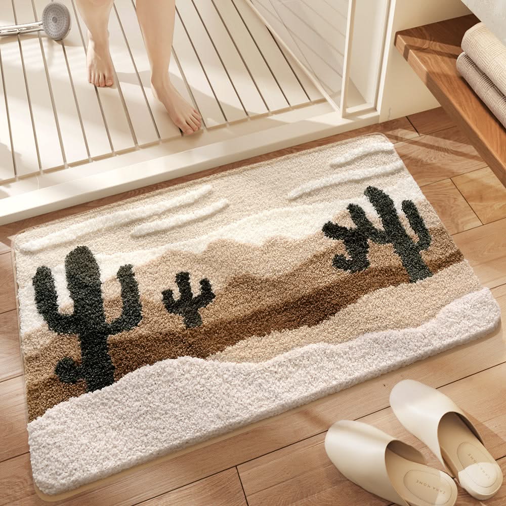 Patterned Plush Bath Mat in Five Designs