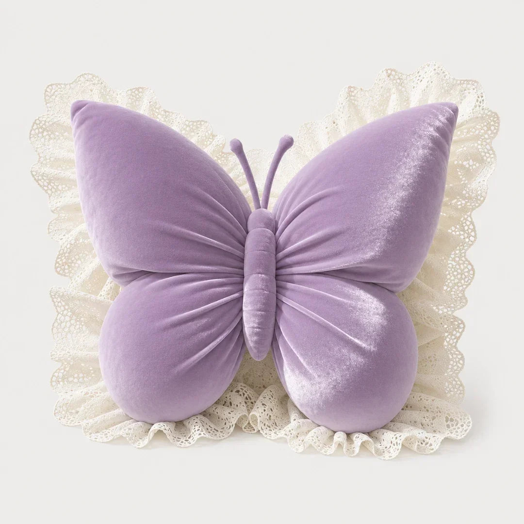 Butterfly Lace Cushion with Removable Cover