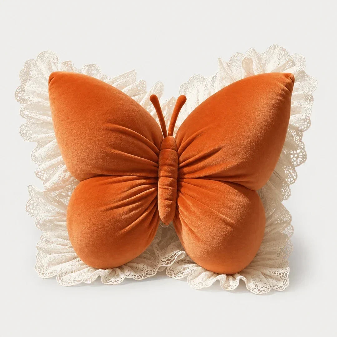 Butterfly Lace Cushion with Removable Cover
