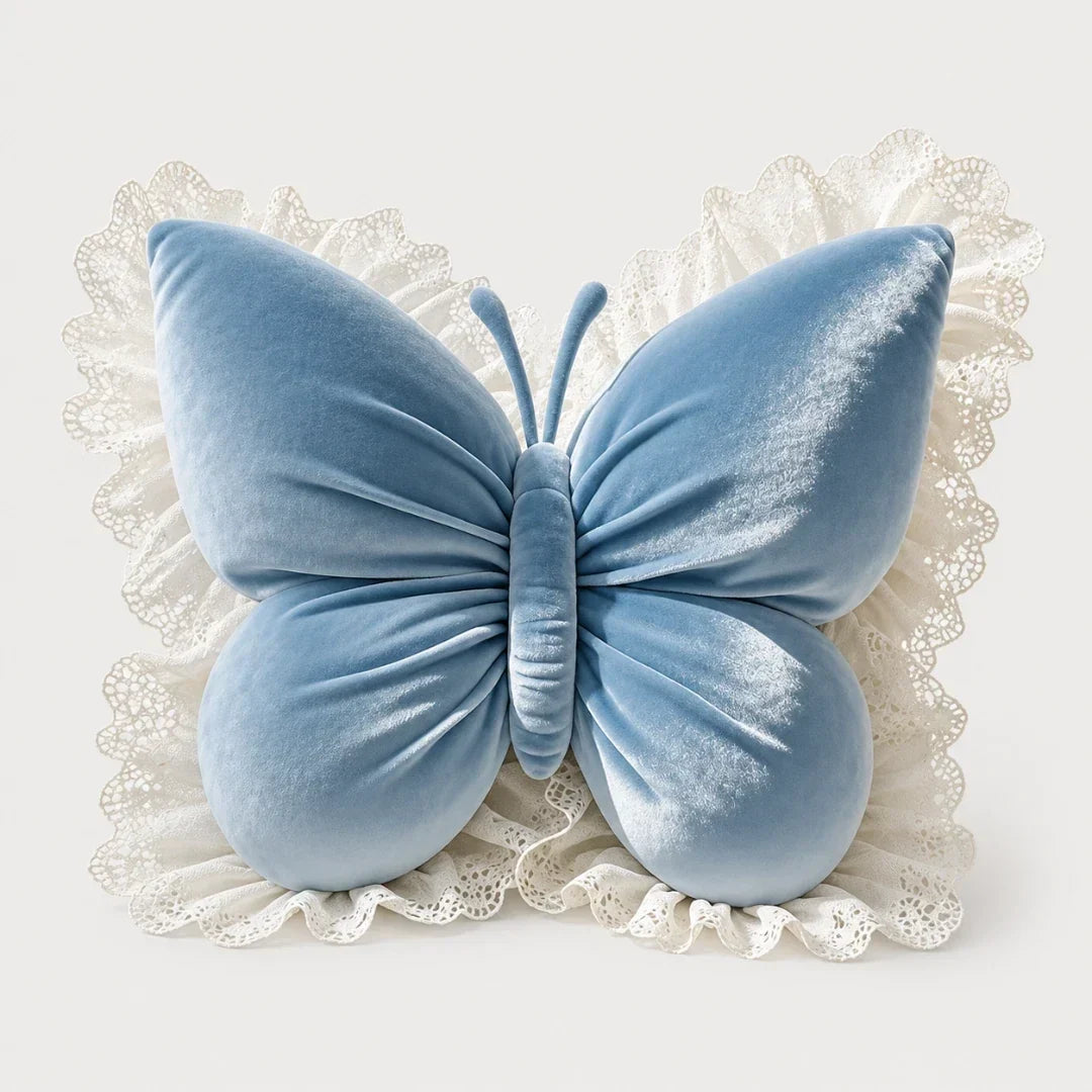 Butterfly Lace Cushion with Removable Cover