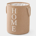 Foldable Woven Linen-Look Laundry Hamper
