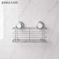 Compact No-Drill Wire Shower Basket