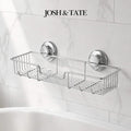 No-Drill Twist-Lock Wire Shower Caddy