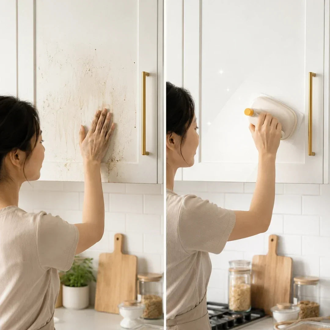 Refillable Cleaning Wand with 50 Wipes or Cloths