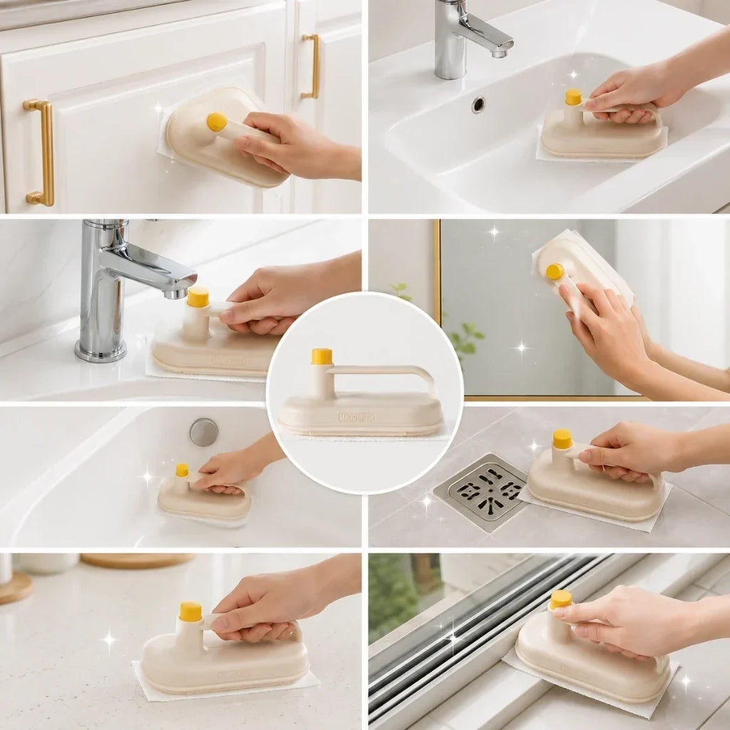 Refillable Cleaning Wand with 50 Wipes or Cloths