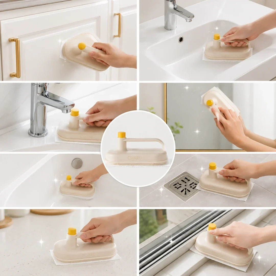 Refillable Cleaning Wand with 50 Wipes or Cloths