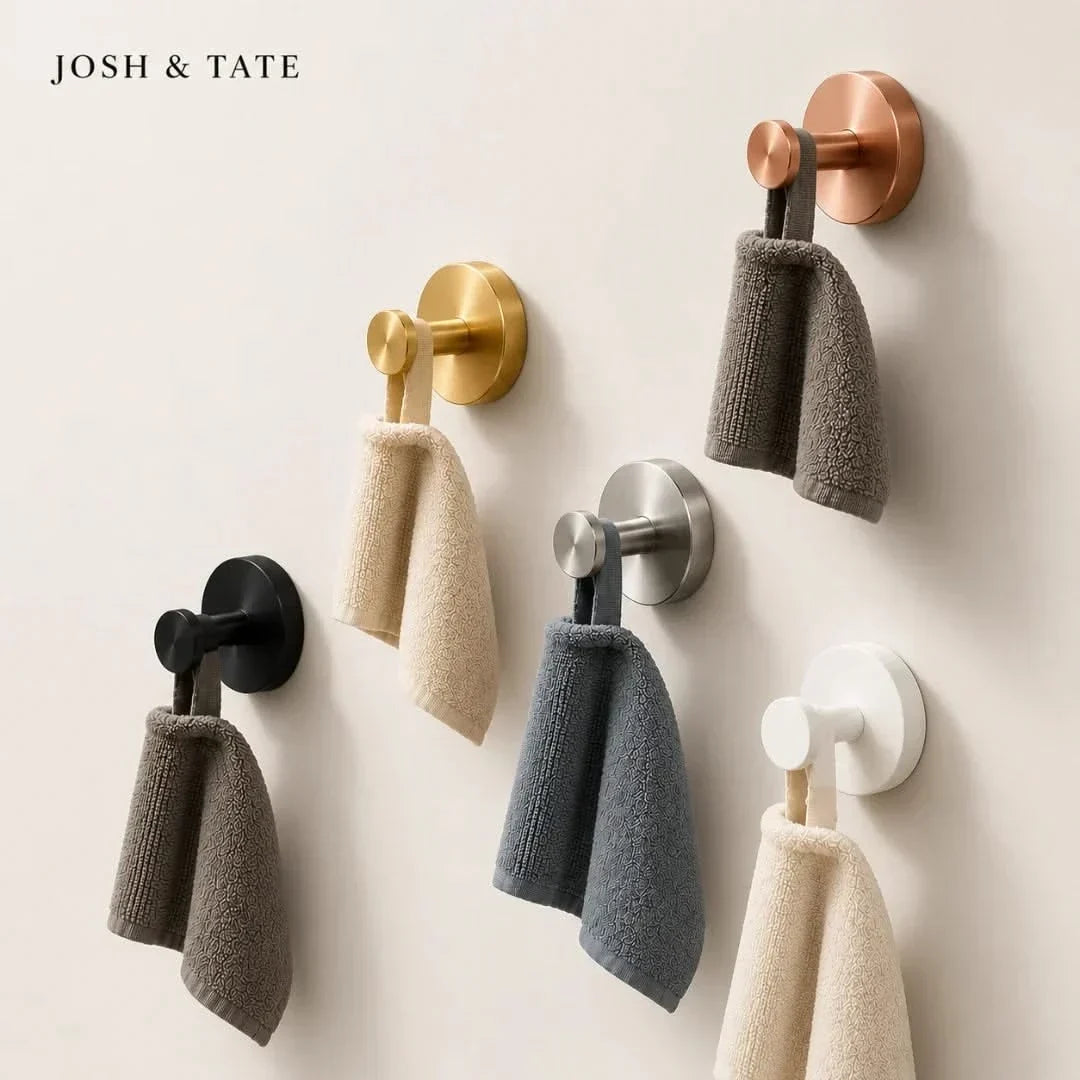 Minimal Adhesive Wall Hooks in Four Finishes