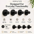 Minimal Adhesive Wall Hooks in Four Finishes