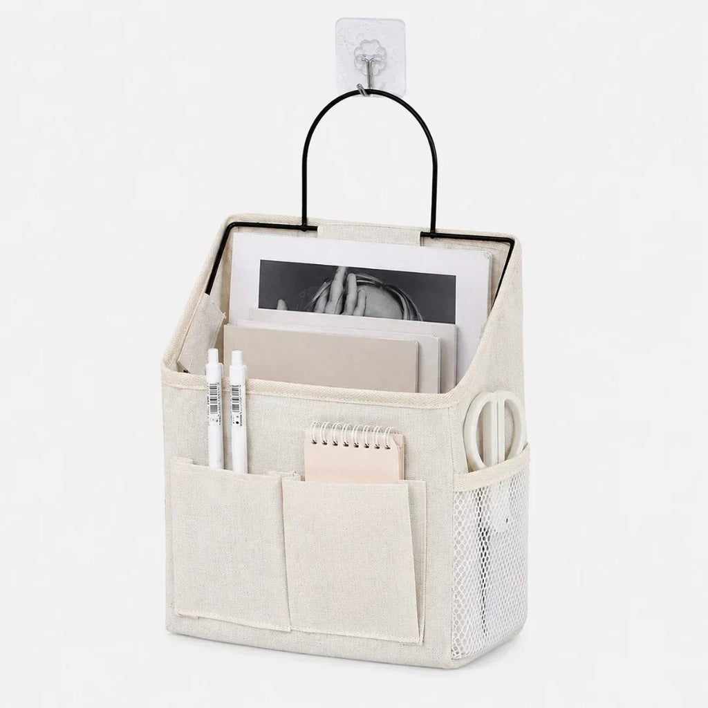 Hanging Bedside Organizer with Three Pockets