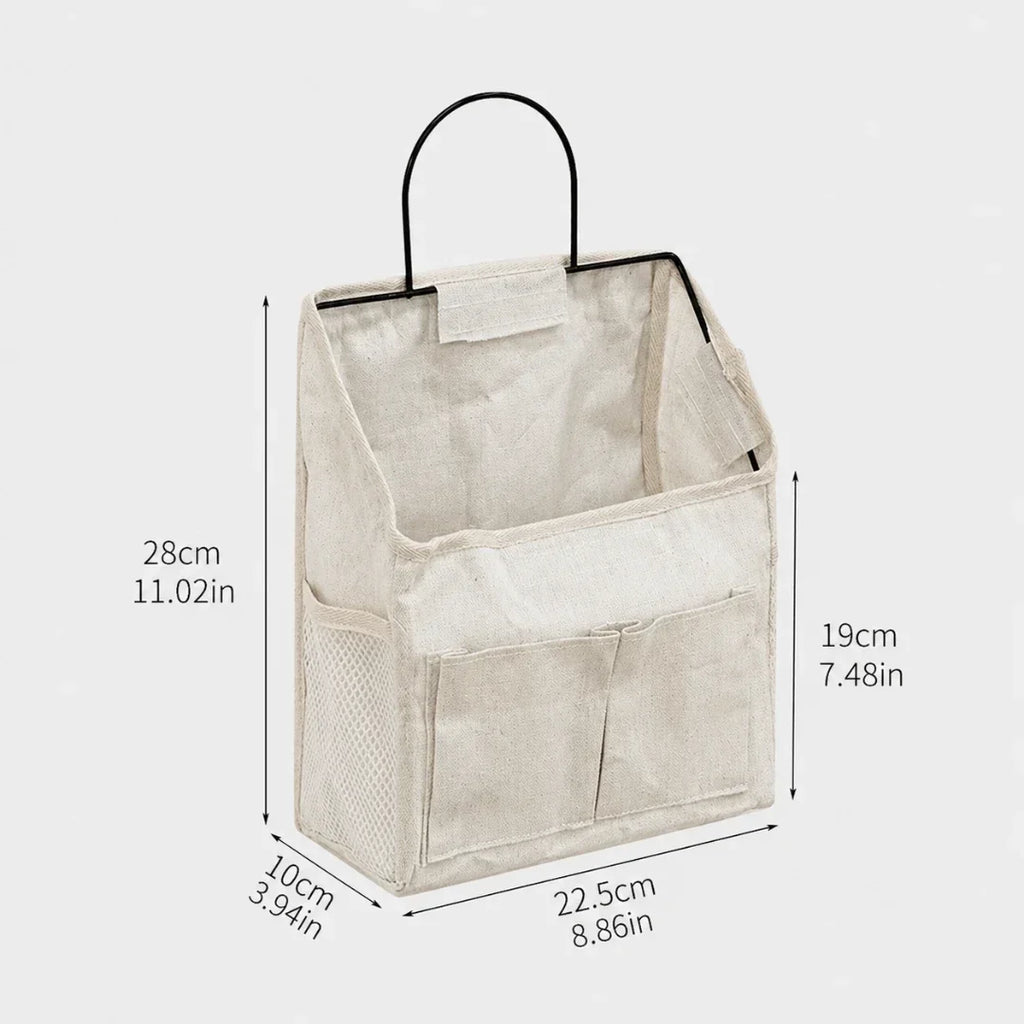 Hanging Bedside Organizer with Three Pockets