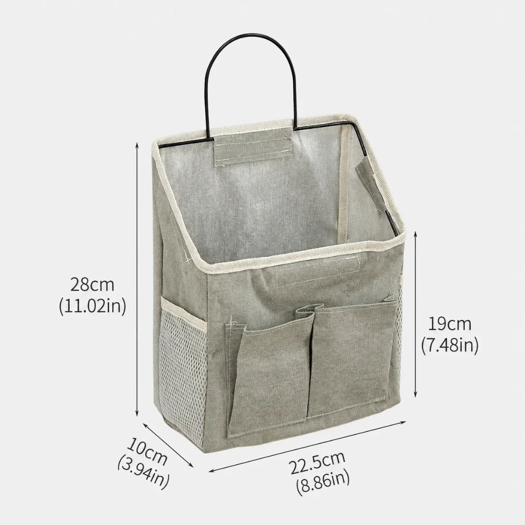 Hanging Bedside Organizer with Three Pockets
