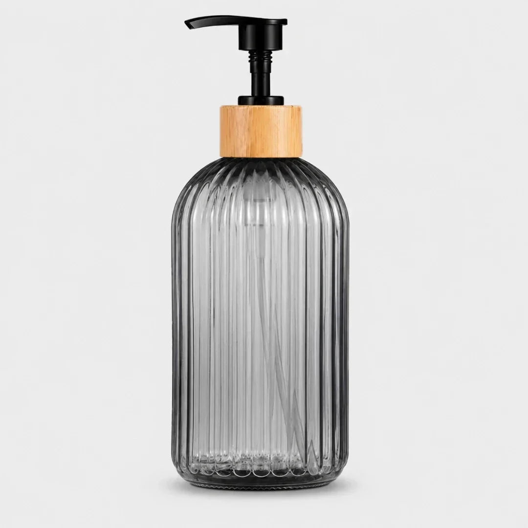 Fluted Glass Soap Dispenser, 500 mL