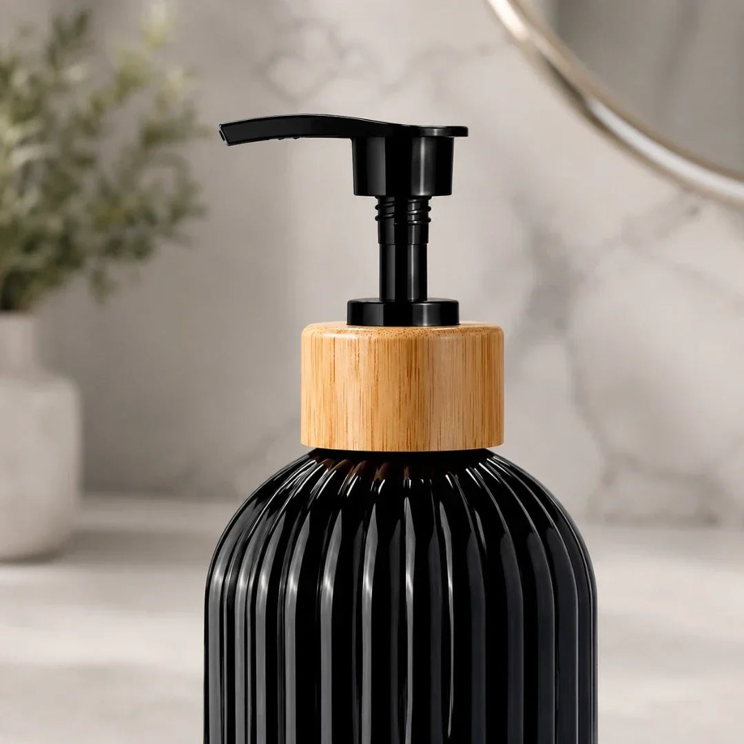 Fluted Glass Soap Dispenser, 500 mL