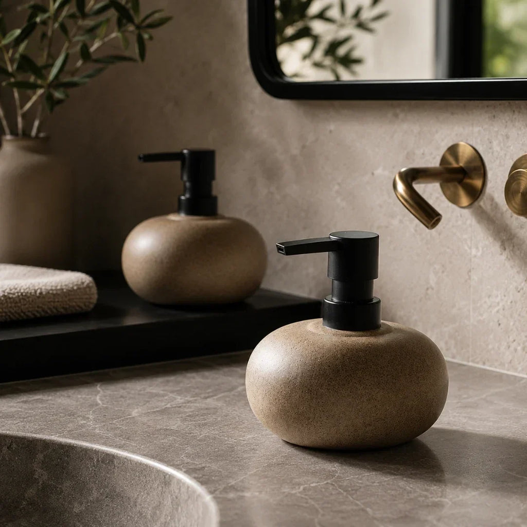 Matte Stoneware Soap Dispenser, 300 mL
