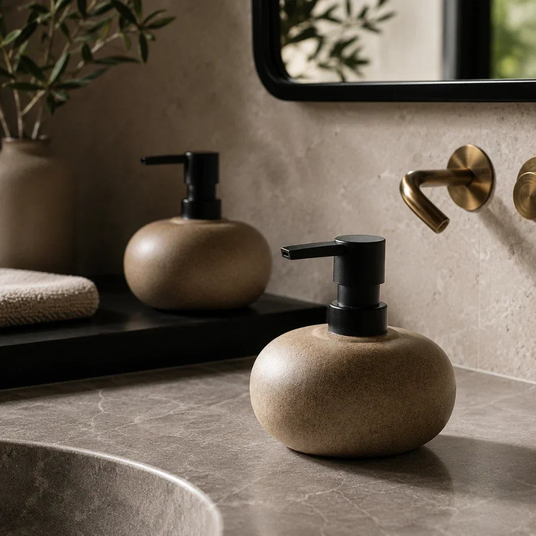 Matte Stoneware Soap Dispenser, 300 mL