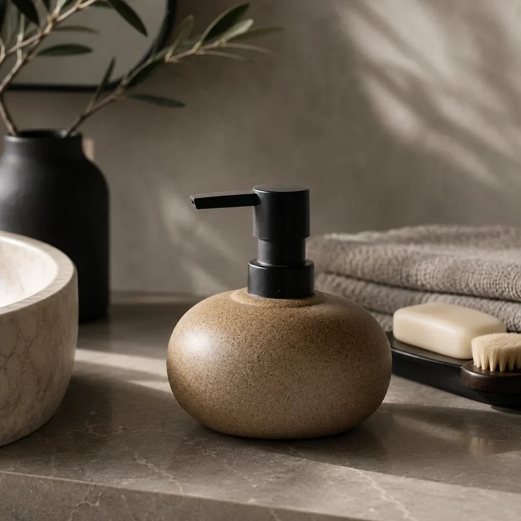 Matte Stoneware Soap Dispenser, 300 mL