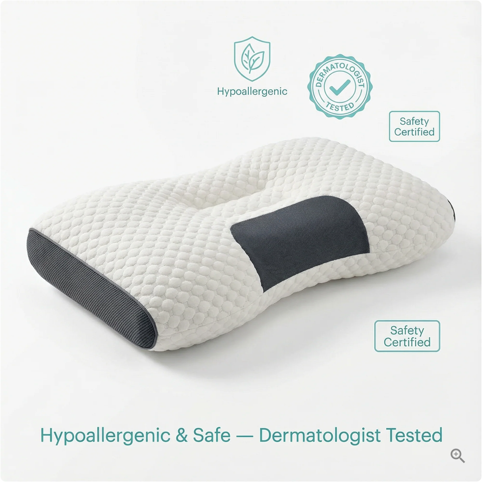Two-Height Contoured Memory Foam Pillow