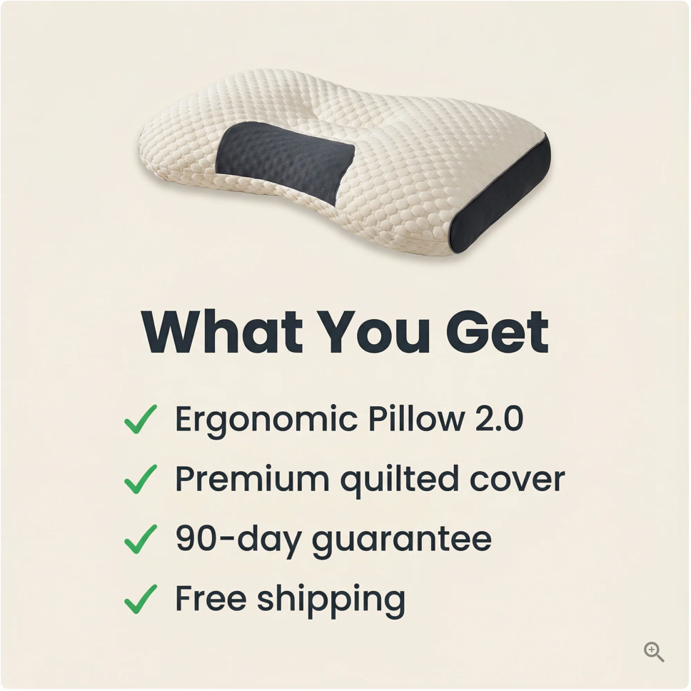 Two-Height Contoured Memory Foam Pillow