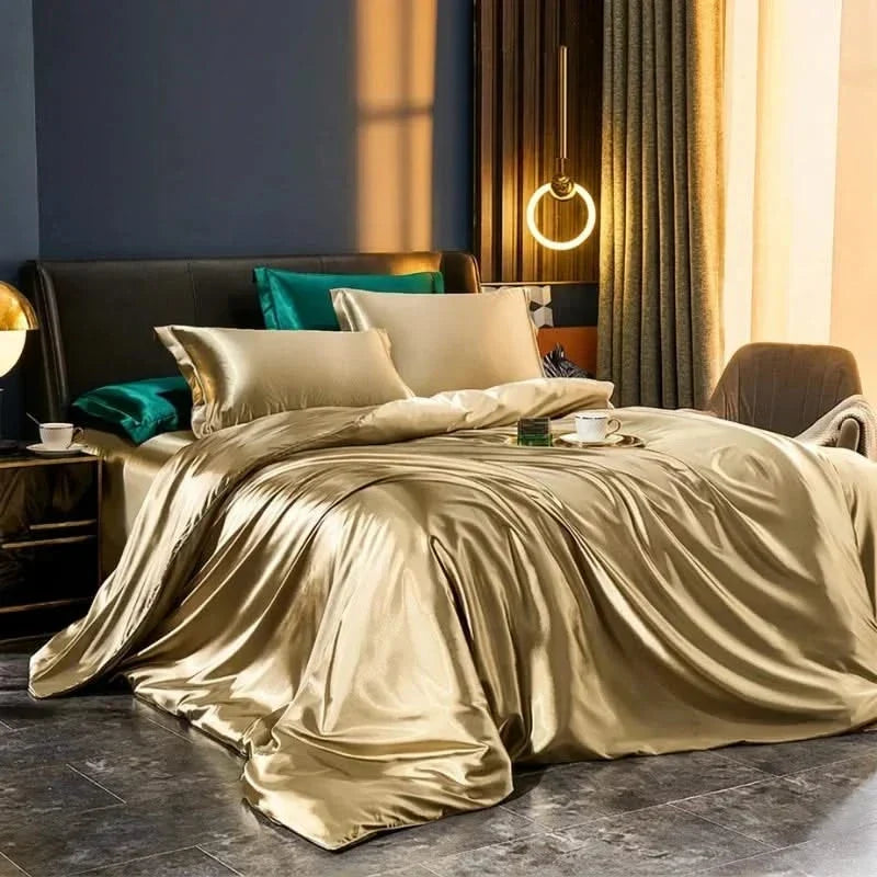 Silky Bedding Set or Duvet Cover in Four Colors