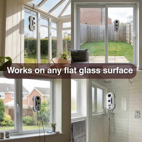 Automatic Window-Cleaning Robot with Safety Cable