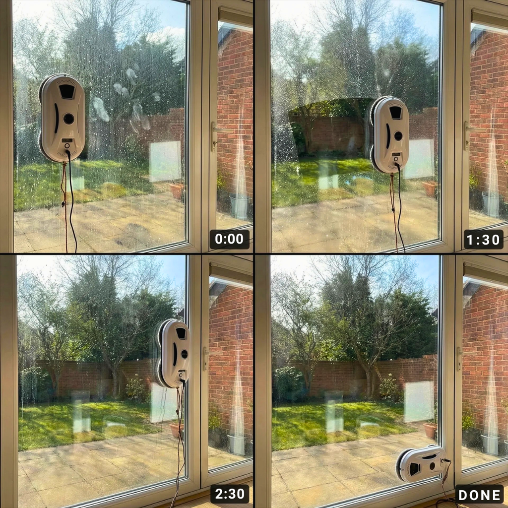 Automatic Window-Cleaning Robot with Safety Cable