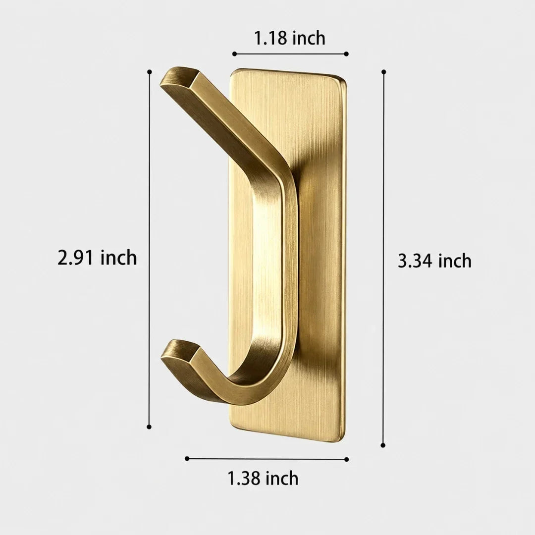 Minimalist Solid Steel Wall Hook in Three Finishes