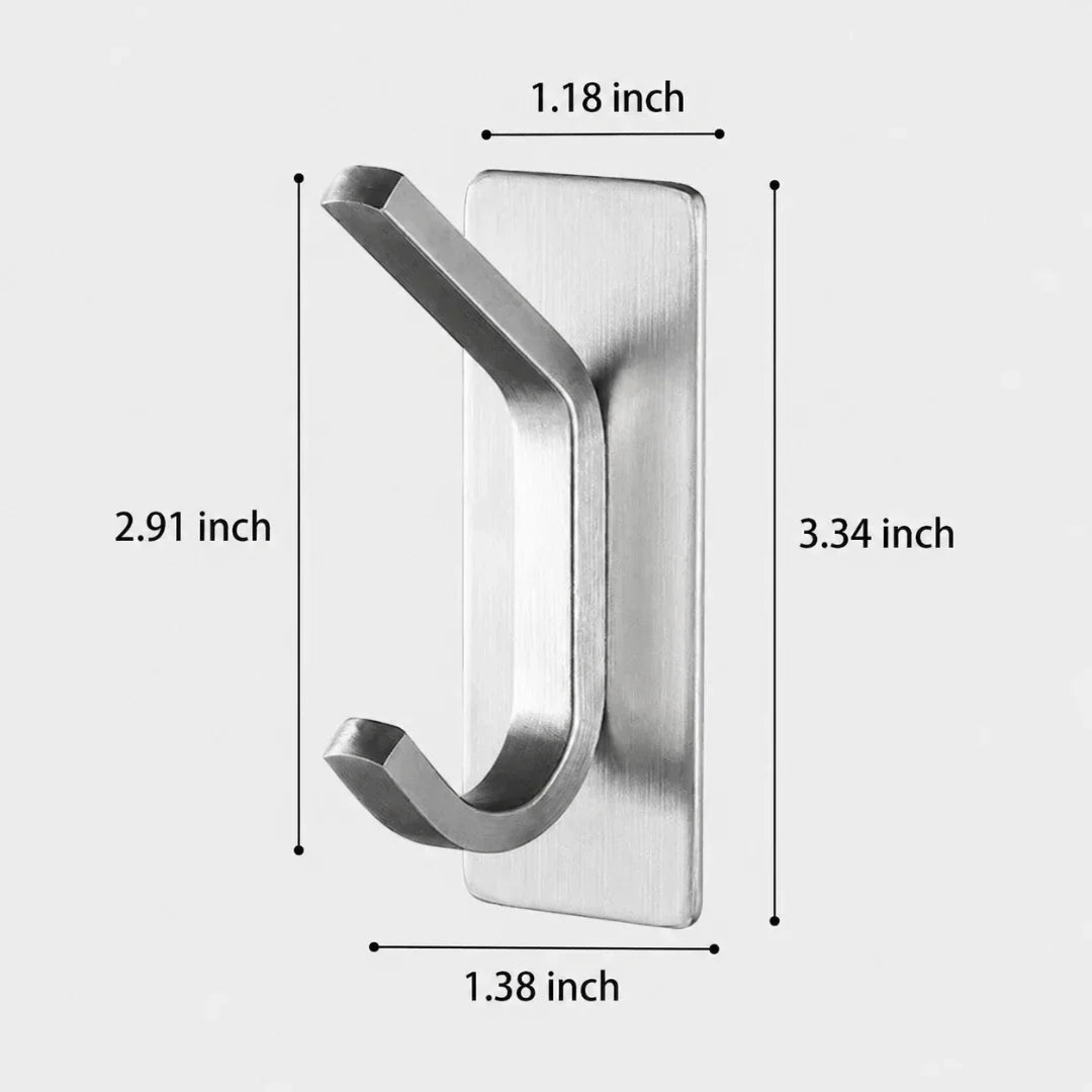 Minimalist Solid Steel Wall Hook in Three Finishes