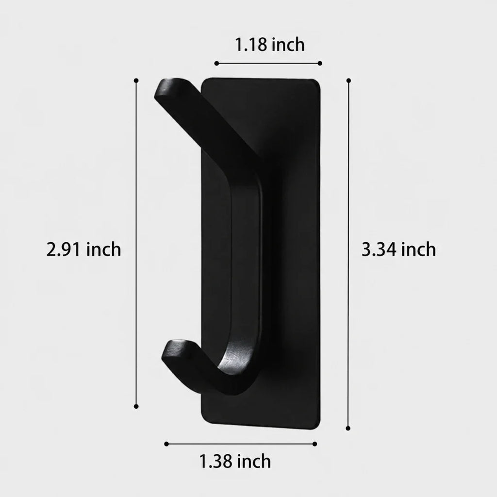 Minimalist Solid Steel Wall Hook in Three Finishes