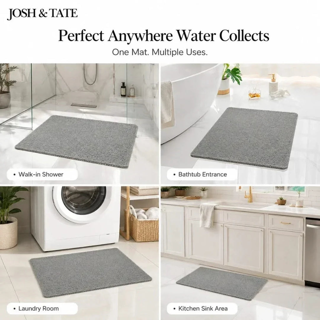 Absorbent Anti-Slip Bath Mat in Three Sizes