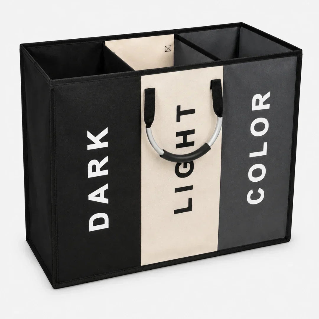 Three-Section Laundry Sorter with Removable Bags