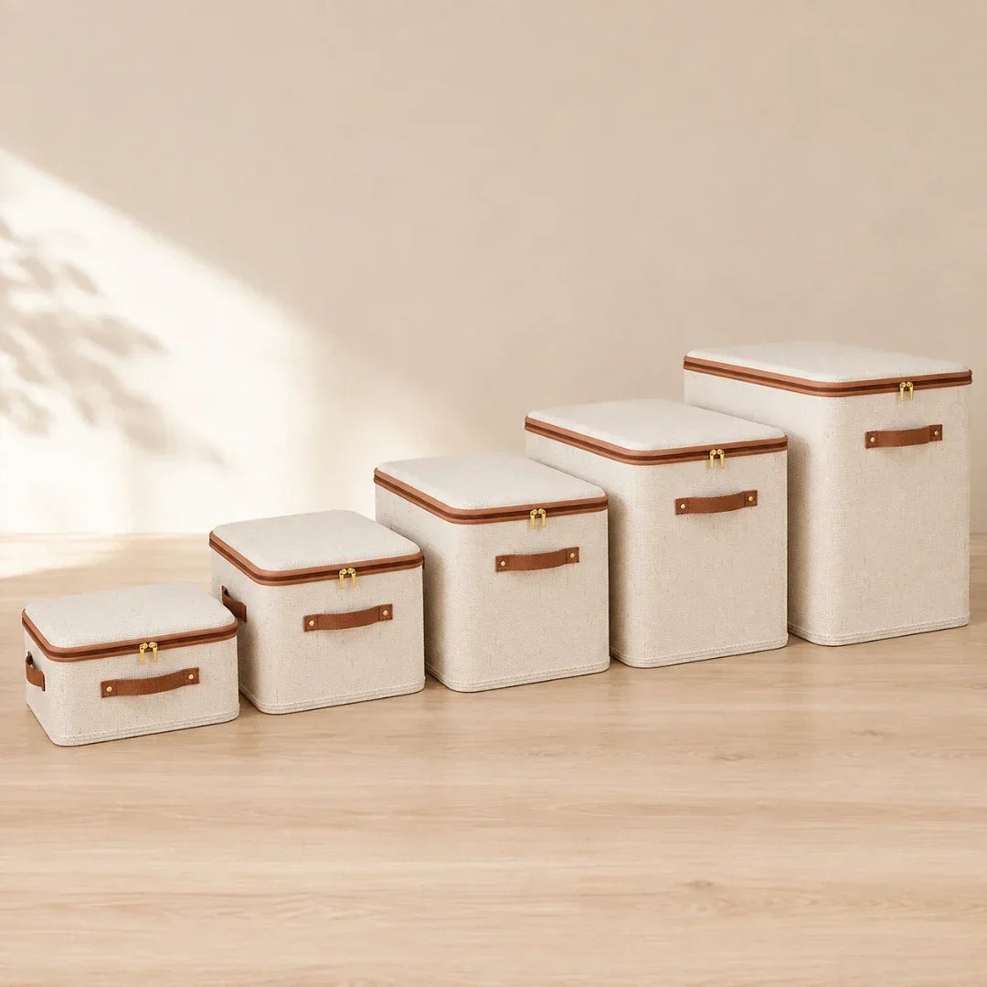 Zippered Fabric Storage Box, 8–56 L