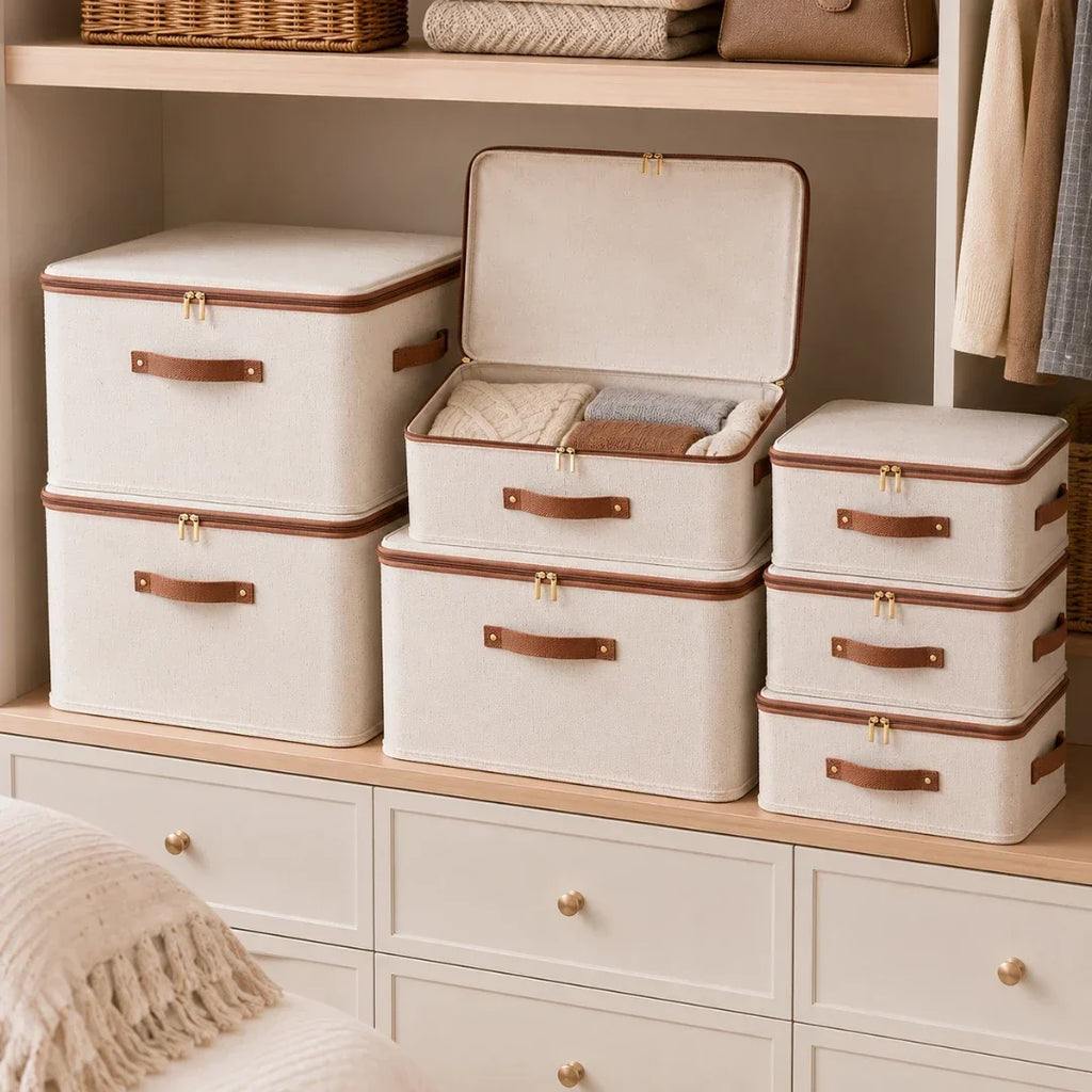 Zippered Fabric Storage Box, 8–56 L