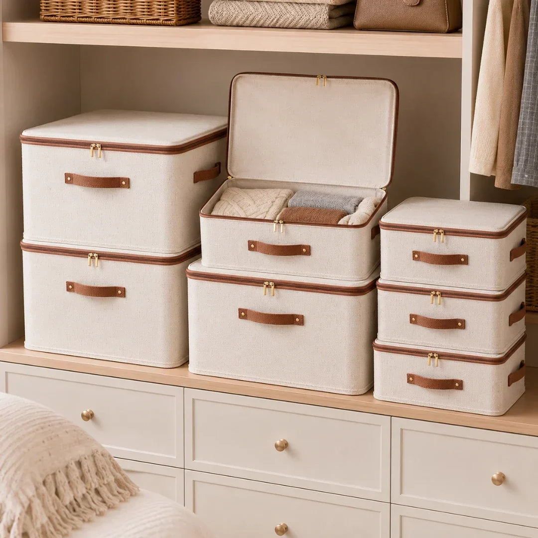 Zippered Fabric Storage Box, 8–56 L