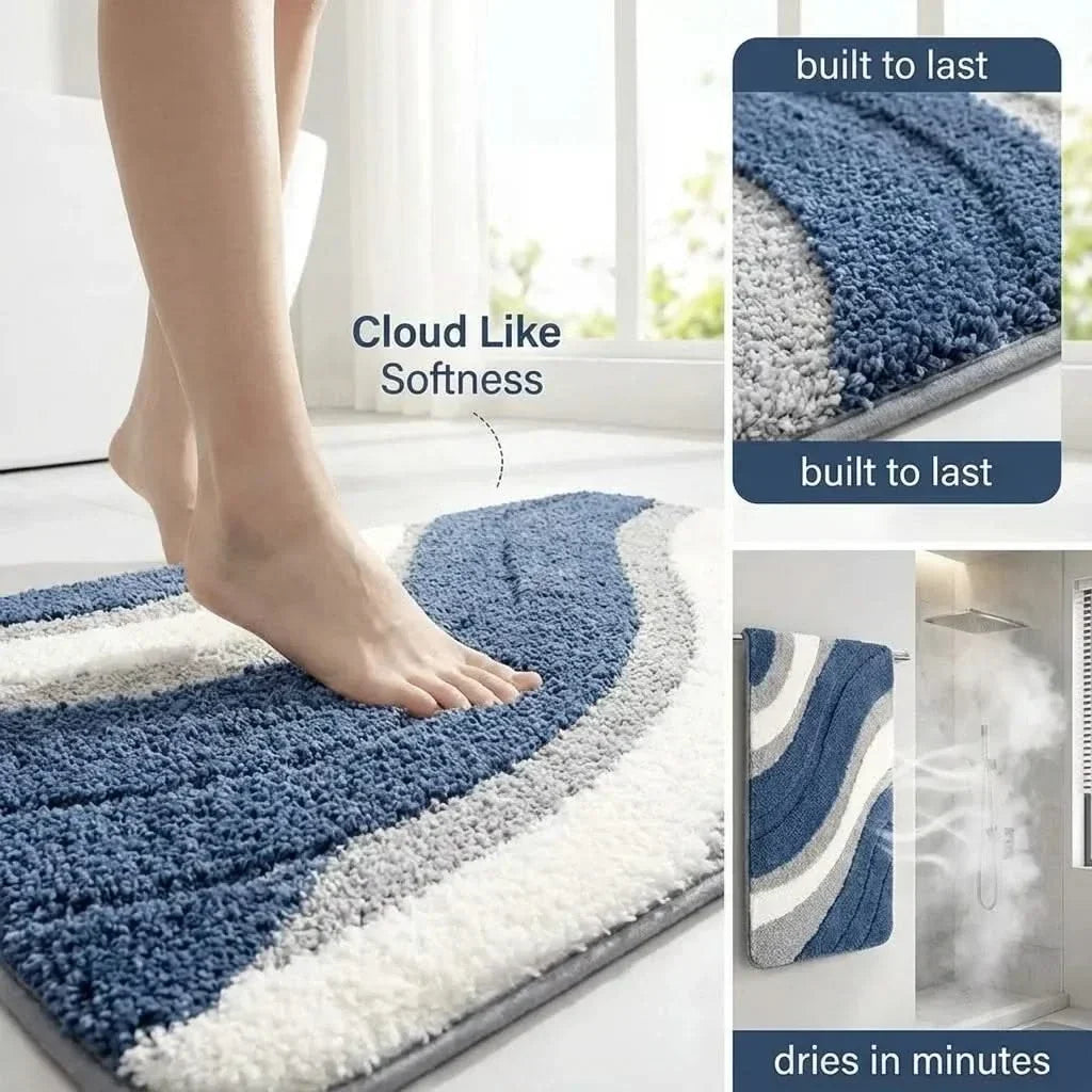 Soft Woven Bath Rug in Three Colorways